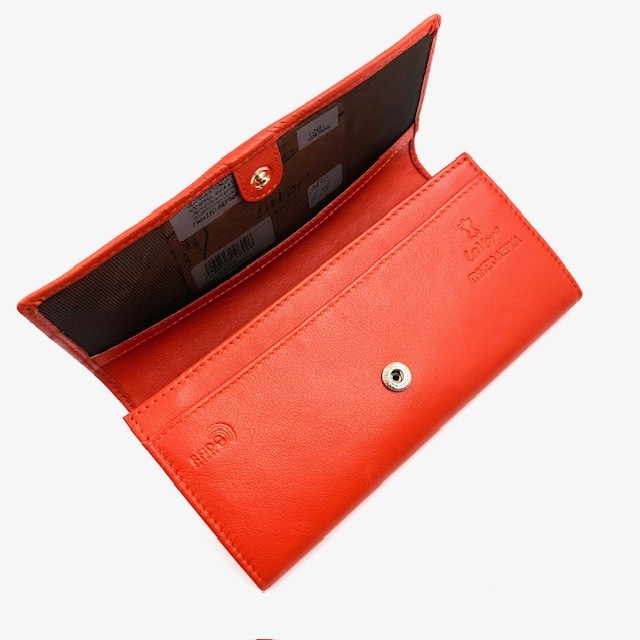 Πορτοφόλι Γυναικείο Δέρμα Πορτοκαλί LAVOR - Image 3