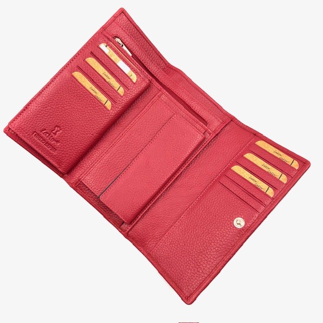 Πορτοφόλι Γυναικείο Δέρμα Κόκκινο LAVOR - Image 4